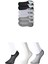 Siyah Gri Ve Beyaz Erkek Görünmez Çorap 6 Çift 1