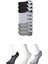 Siyah Gri Ve Beyaz Erkek Görünmez Çorap 9 Çift 1