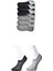 Siyah Ve Gri Erkek Görünmez Çorap 6 Çift 1