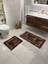 Leopar Desenli 2'li Kaymaz Taban Banyo Paspas Takımı (60X100 - 60X50) 1