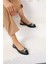 Shoes Kadın Sanfa Siyah Fiyonk Detaylı Babet 2