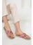 Shoes Çapraz Zımba Detaylı Eva Taban Pudra Terlik 2