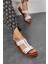 Shoes Kadın Ayax Beyaz Rahat Sandalet 2