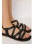 Shoes Kadın Tera Siyah Rahat Sandalet 3