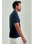 Pike Düğmeli Balenli Polo Yaka Lacivert Erkek T-Shirt TS22Y22013_D39 5