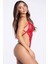 Kadın Kırmızı Arkası Açık Ip Detaylı Fantezi Babydoll 2