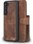 Samsung Galaxy S22 Uyumlu Deri Cüzdanlı Kılıf G2 Kahve 1