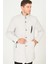 PLT8386 Dewberry Erkek Palto-Diagonal Gri-Krem 5