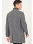 PLT8386 Dewberry Erkek Palto-Diagonal Siyah- Gri 2