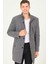 PLT8386 Dewberry Erkek Palto-Diagonal Siyah- Gri 3