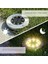 Solar Güneş Enerjili 8 Ledli Kazıklı Çim Zemin Bahçe Aydınlatma 3 W Gün Işığı Sarı LED ( 4 Lü Set ) 1