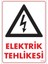 Elektrik Tehlikesi Uyarı Levhası 25X35 KOD:1112 3