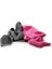 Hobee 2'li Kareli Simli Ovma Bezi 40X40 cm Pembe/gri 2