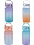 1500 ml Pipetli/pipetsiz Kullanım Çift Renk Softtouch Motivasyon Matarası Çıkartma Hediyeli 3