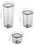 Etiketli Foly Kare Erzak Saklama Kabı 18'li Set 6x(0,55 Litre, 1,2 Litre, 1,75 Litre) Antrasit 2