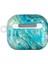 Boyalı Kabuk Doku Kablosuz Kulaklık Kılıfı Airpods 3 (Mavi Altın Mermer) Için Kanca ile (Yurt Dışından) 3