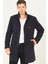 PLT8386 Dewberry Erkek Palto-Diagonal Koyu Lacivert 4