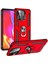 Xiaomi Poco C40 Kılıf Vega Sert Silikon Tank Standlı Yüzüklü Mıknatıslı+Nano Kırmızı 1