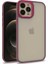 Apple iPhone 12 Pro Max Flora Sert Silikon Arkası Cam Şeffaf Kırmızı 1