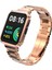 Redmi Watch 2 Lite Uyumlu Baklalı Model Metal Kordon & Kasa Koruma 2 In 1 Paslanmaz Çelik Kayış 2