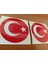 Türk Bayrağı Ay Yıldız 2 Adet Daire Bayrak Stickeri 1
