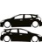 Ford Focus 2 Hb Basık Kelebek Silüet Stickeri 2 Adet 1