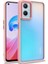 Oppo A36 Kapak Metal Kamera Korumalı Arkası Şeffaf Silikon Kılıf - Rose Gold 1