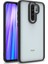 Xiaomi Redmi Note 8 Pro Kapak Metal Kamera Korumalı Arkası Şeffaf Silikon Kılıf - Siyah 1