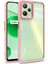 Realme C35 Kapak Metal Kamera Korumalı Arkası Şeffaf Silikon Kılıf - Rose Gold 1