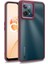 Realme C31 Kapak Metal Kamera Korumalı Arkası Şeffaf Silikon Kılıf - Kırmızı 1