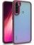 Xiaomi Redmi Note 8 Kapak Metal Kamera Korumalı Arkası Şeffaf Silikon Kılıf - Kırmızı 1