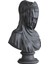 Duvaklı Gelin Tüllü Kadın Siyah Büst Heykel 2
