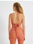 Crop Bluz Askılı V Yaka 4