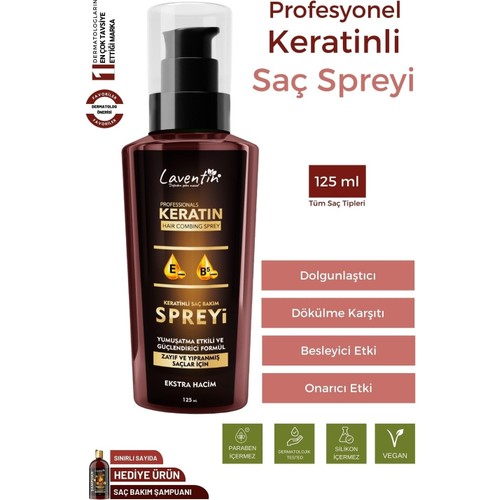 Laventin Profesyonel Aşırı Yıpranmış Saçlar Için Keratin Spreyi 125ML