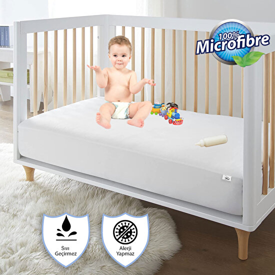 Vionel Home Eko Mikro Full Kenar Fitted Sıvı Geçirmez Bebek ve Çocuk Yatak Koruyucu Alez 60 x 120
