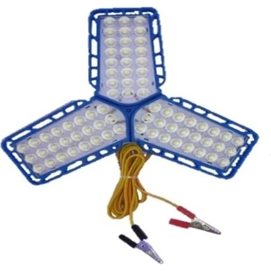 Tawitec Seyyar LED Lamba – 72 Ledli Güçlü Işık – 12 Volt – Kablo Uzunluğu: 90CM. Beyaz Işık