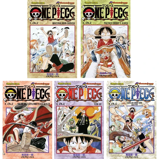 One Piece 1-2-3-4-5. Ciltler Manga Seti