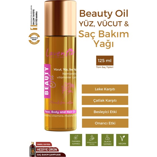 Laventin Leke ve Çatlak Karşıtı Işıltı Verici Mucizevi Bakım Yağı 100ML (Yüz-Vücut-Saç) Beauty Oil