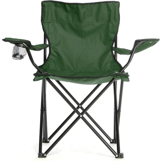 Taşınabilir Kamp Sandalyesi Katlanır Kamp Sandalyesi - Yeşil