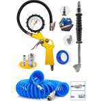 Proxtech  220 Psı Saatli Lastik Şişirme Hava Tabancası, Lastik Şişirme ,15mt Spiral Hava Hortumu, Recor Set