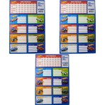 Gıpta Hot Wheels Ders Programlı Okul Etiketi 3 YAPRAK5410