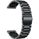 Nezih Case Samsung Galaxy Watch 4 Classic 42 / 46 mm Uyumlu Metal Paslanmaz Çelik Baklalı Kordon 20MM