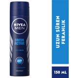NIVEA Men Erkek Sprey Deodorant Fresh Active 48 Saat Deodorant Koruması 150ml