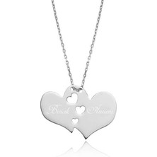 Gumush Gümüş Biricik Annem Yazılı Bayan Kolye