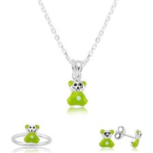 Gumush Gümüş Yeşil Ayıcık Çocuk Set