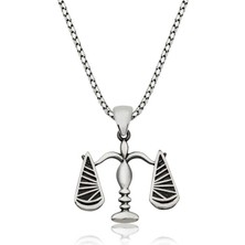 Gumush Gümüş Adalet Terazisi Kolye