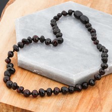 Gumush Bebek Damla Kehribar Diş Kolye