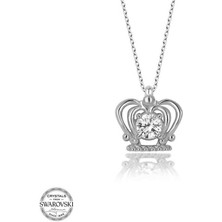 Gumush Swarovski Taşlı Gümüş Melek Bayan Kolye