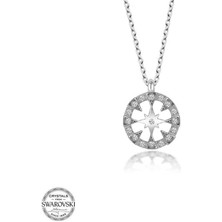 Gumush Swarovski Taşlı Gümüş Çember Bayan Kolye