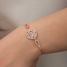 Gumush Gümüş Rose Baget Taşlı Bileklik